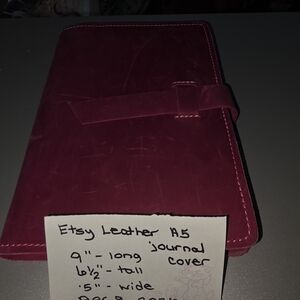 A5 Leather cover from Etsy.